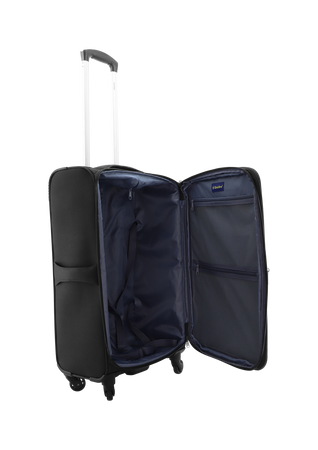 Walizka materiałowa średnia SAXOLINE Soft M czarna