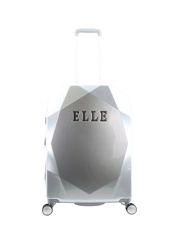 Walizka średnia ELLE Diamond srebrna