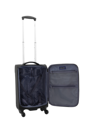 Walizka materiałowa mała, kabinowa SAXOLINE Soft S czarna