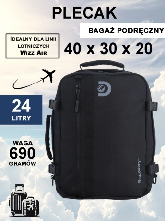Plecak - torba kabinowa Discovery ANDES czarny