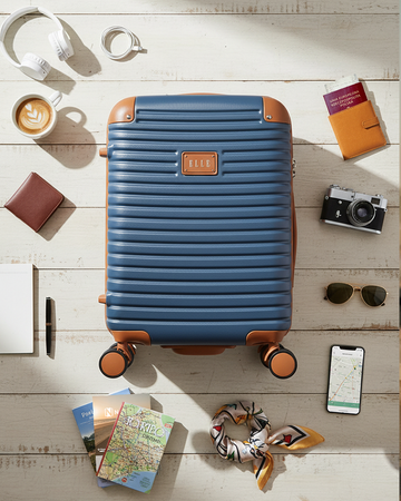 Walizka mała kabinowa ELLE Glam niebieska
