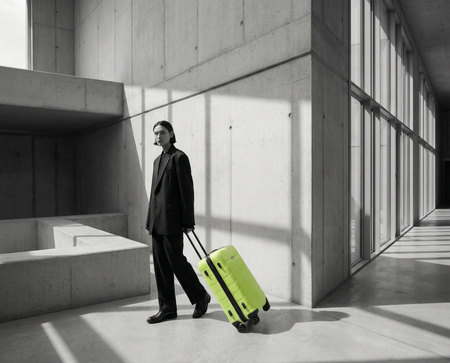 Walizka mała kabinowa Discovery SKYWARD limonka