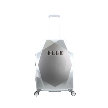 Walizka średnia ELLE DIAMOND srebrna