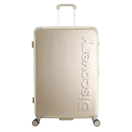 Duża walizka XL Discovery Focus złota 102–116 l