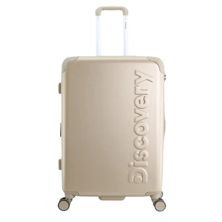 Średnia walizka twarda Discovery Focus złota 66 l