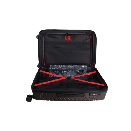Średnia walizka twarda Discovery Reptile khaki 62 l