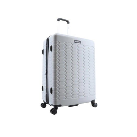 Duża walizka twarda Discovery Reptile srebrna 103 l