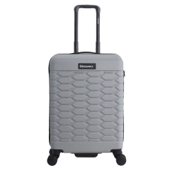 Mała walizka twarda Discovery Reptile srebrna 37 l