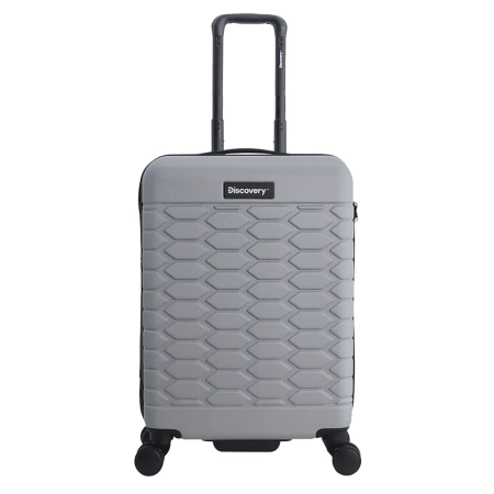 Mała walizka twarda Discovery Reptile srebrna 37 l