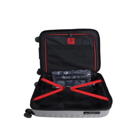 Mała walizka twarda Discovery Reptile srebrna 37 l