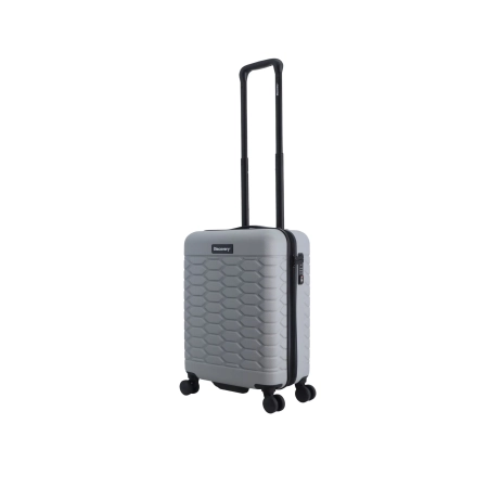 Mała walizka twarda Discovery Reptile srebrna 37 l