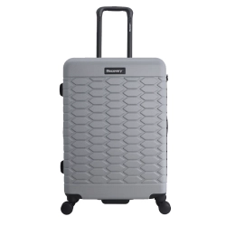 Średnia walizka twarda Discovery Reptile srebrna 62 l