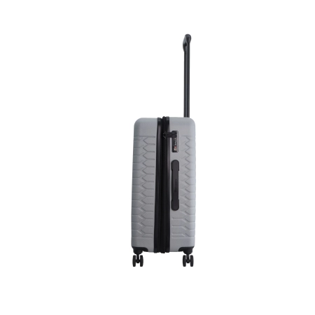 Średnia walizka twarda Discovery Reptile srebrna 62 l