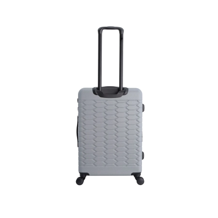 Średnia walizka twarda Discovery Reptile srebrna 62 l