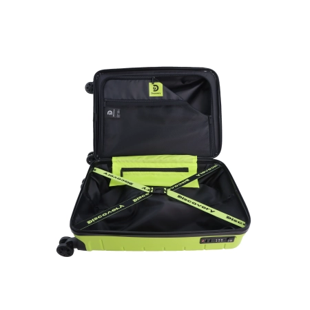 Mała walizka twarda Discovery Skyward limonkowa 36 l
