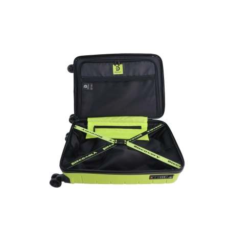 Mała walizka twarda Discovery Skyward limonkowa 36 l