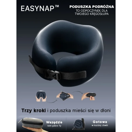 Poduszka podróżna Easy NAP granatowa L