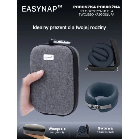 Poduszka podróżna Easy NAP granatowa L