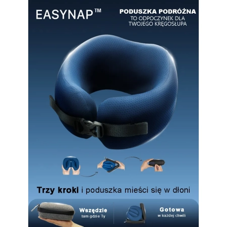 Poduszka podróżna Easy NAP niebieska M