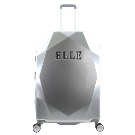Średnia walizka Elle Diamond srebrna 72–83 l