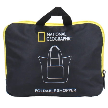Torba zakupowa składana National Geographic Foldables czarna 14l