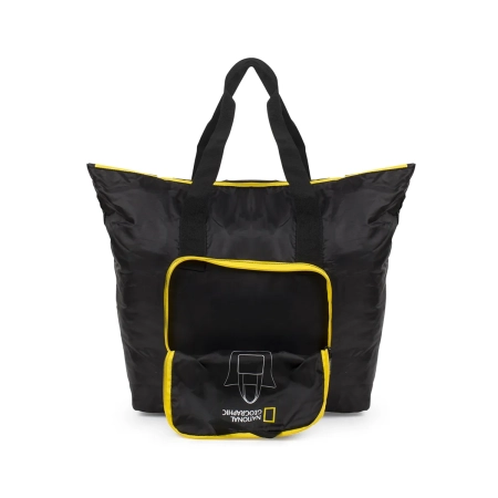 Torba zakupowa składana National Geographic Foldables czarna 14l