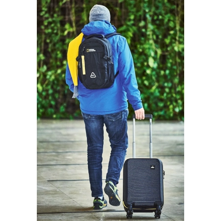 Mała walizka twarda National Geographic Abroad granatowa 33 l