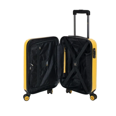 Mała walizka twarda National Geographic Abroad żółta 33 l