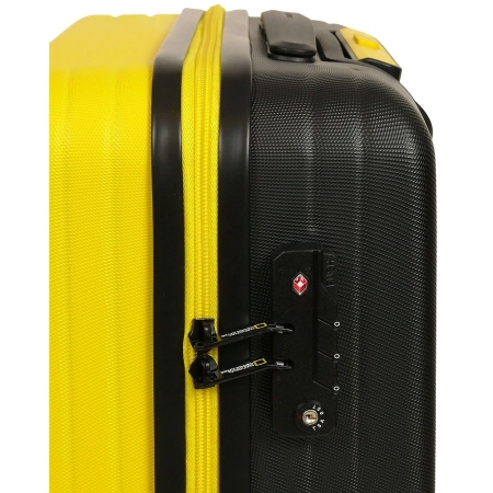Mała walizka twarda National Geographic Pulse żółta 37 l