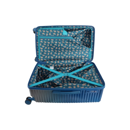 Średnia walizka twarda Saxoline Elite Trunk niebieska 72 l