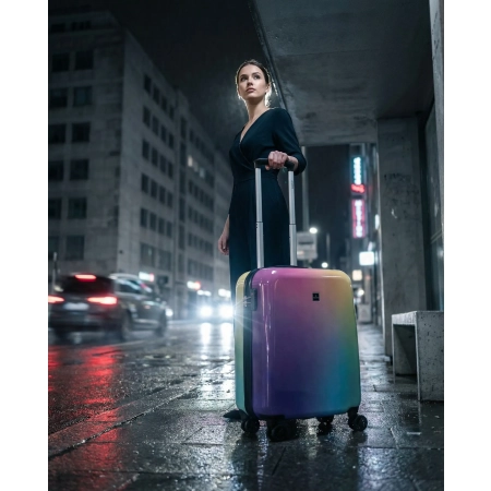 Duża walizka twarda Saxoline Rainbow 103 l