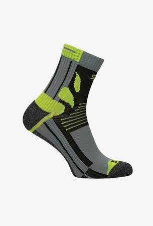 Skarpety do biegania SOCKS RUN szaro-zielone rozm.     42/44